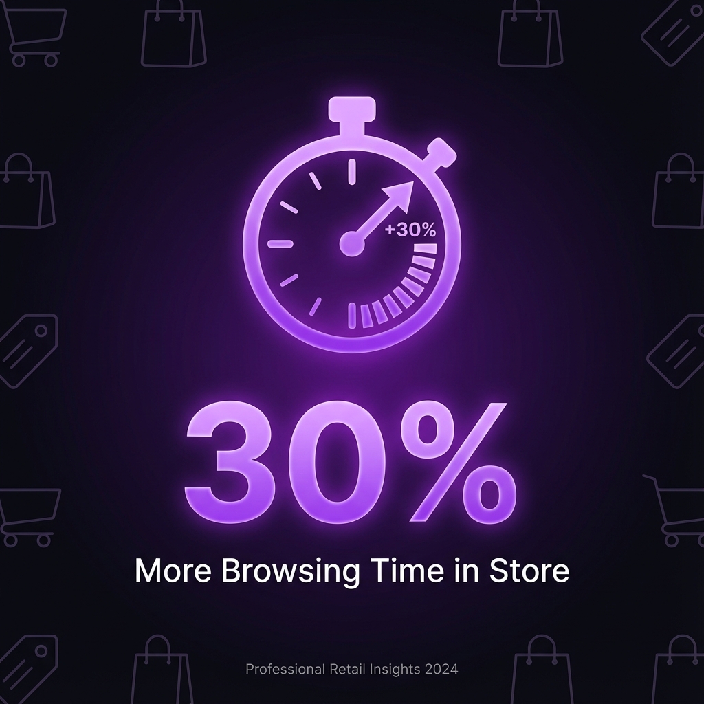 30% more browsing time in stores with digital signage