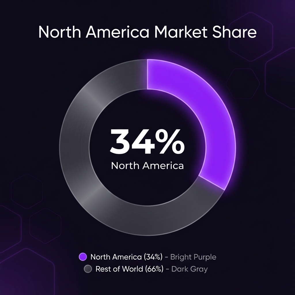 North America 34% share of global digital signage market