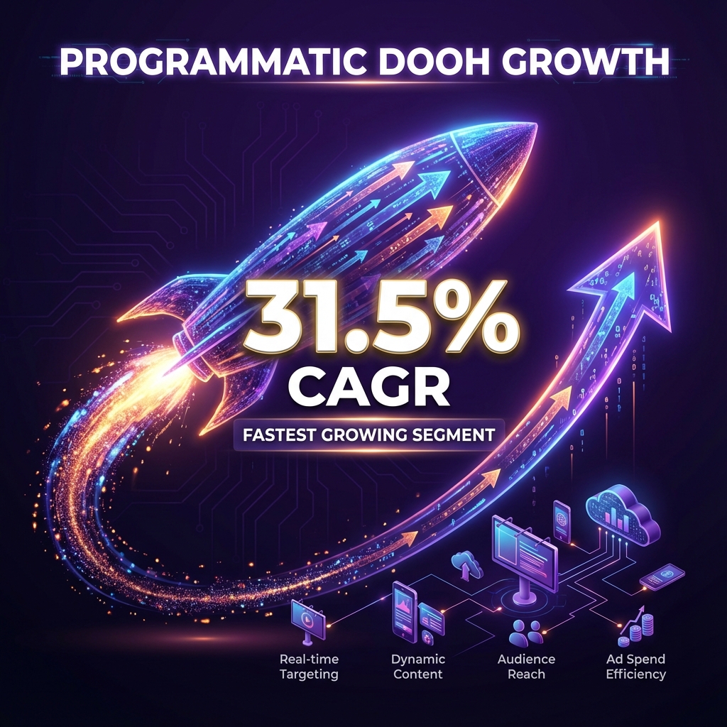 Programmatic DOOH growing at 31.5% CAGR - fastest segment