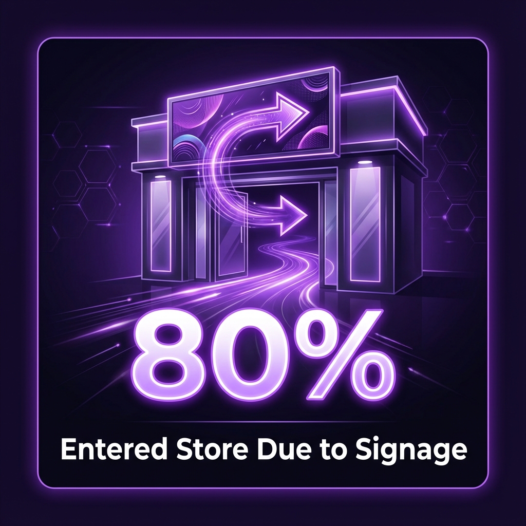80% of customers entered store due to digital signage
