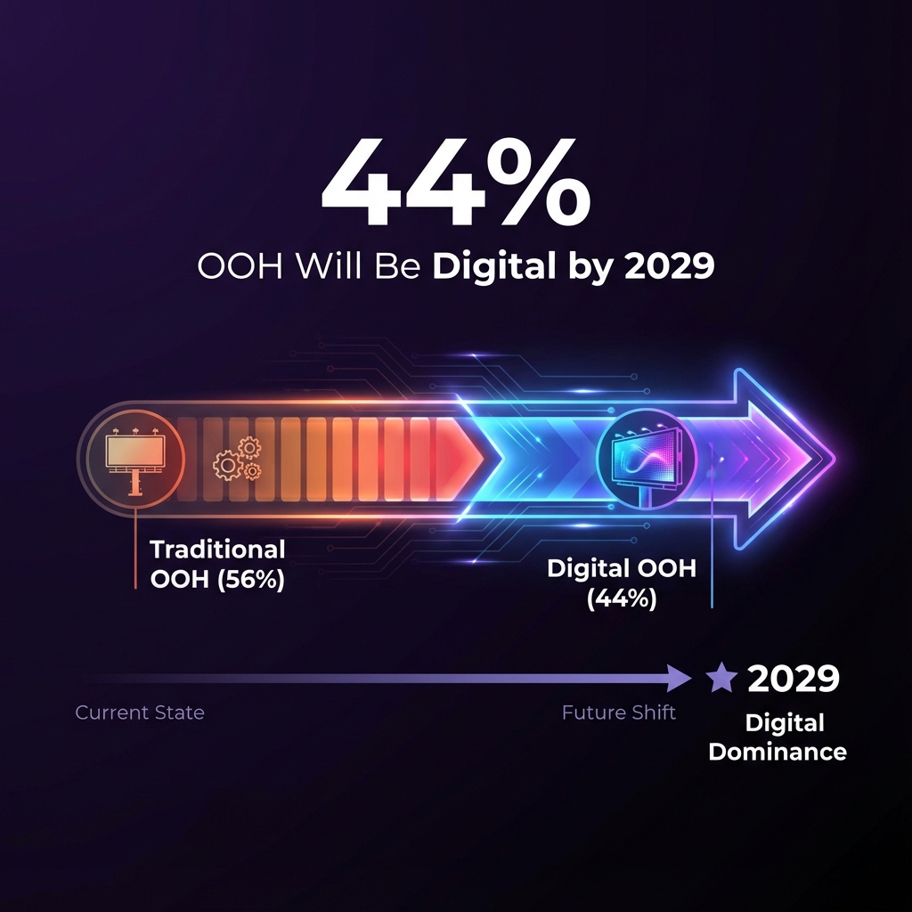 44% of out-of-home advertising will be digital by 2029