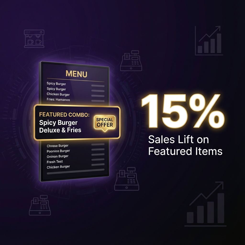15% sales lift on featured QSR digital menu items