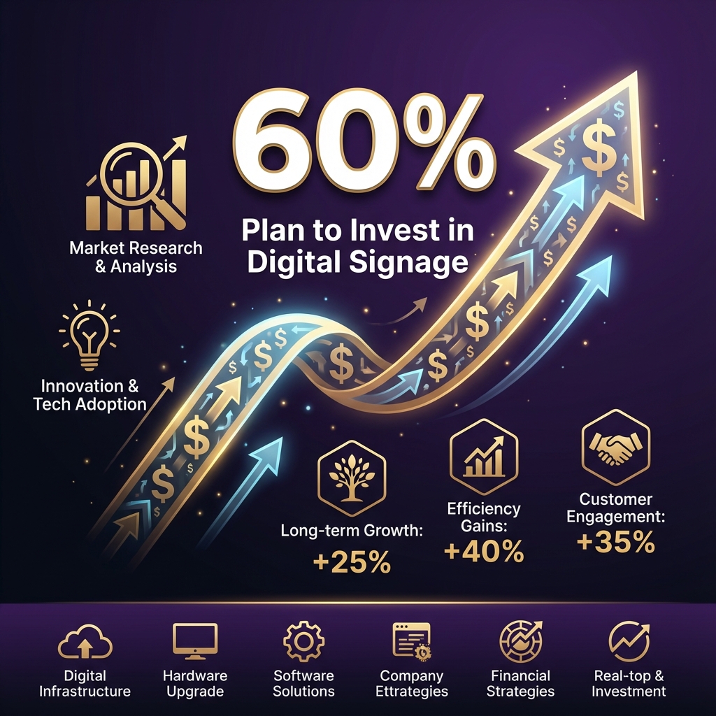 60% of businesses plan to invest in digital signage within 2 years