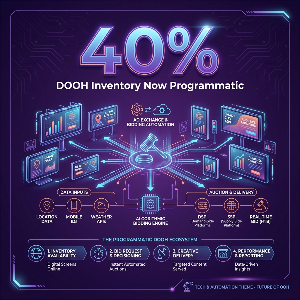 40% of DOOH advertising inventory now sold programmatically