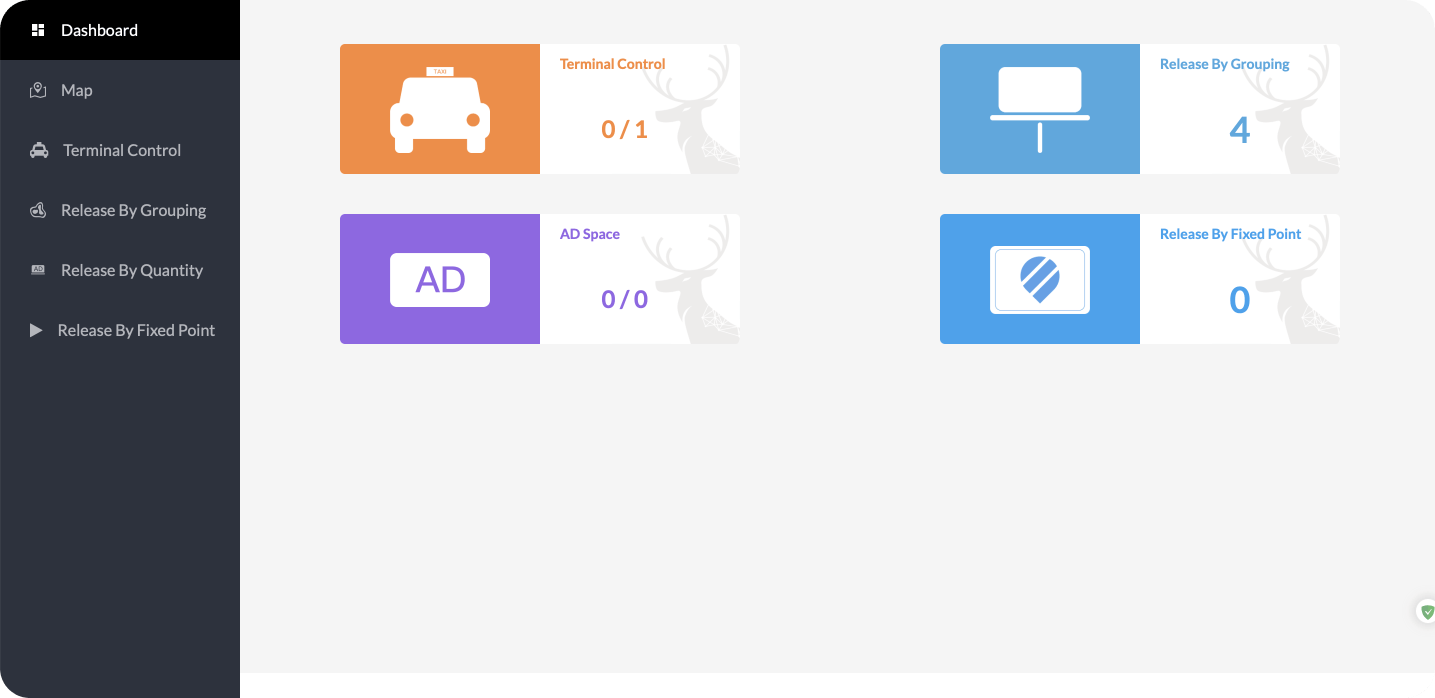 Fleet platform dashboard listing vehicles and their status