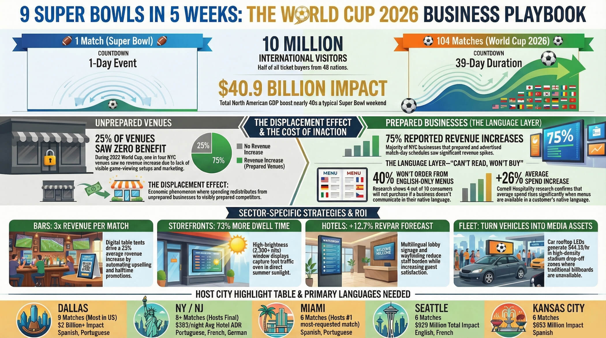 Soccer Tournament Business Impact Playbook — Full Infographic